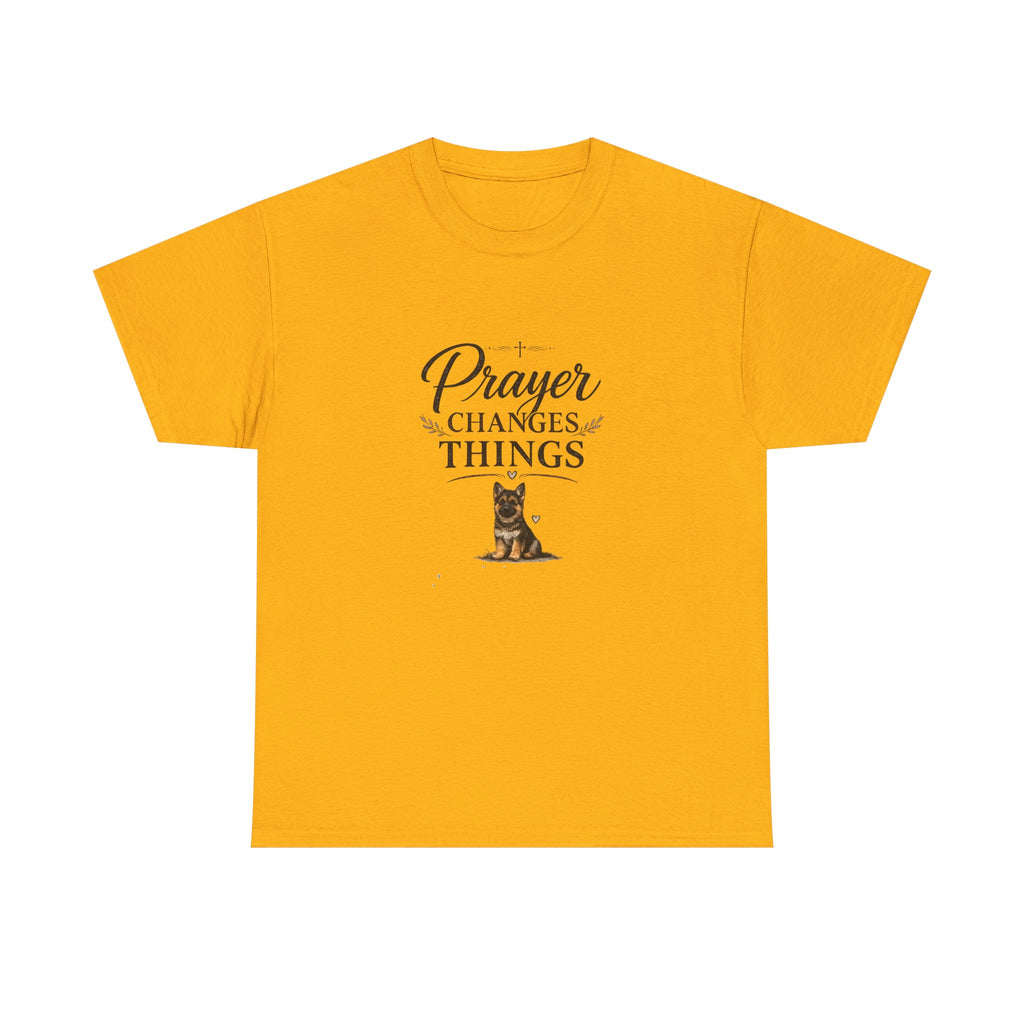 Prayer Changes Things T‑Shirt — Christian Dog Lover Faith Tee