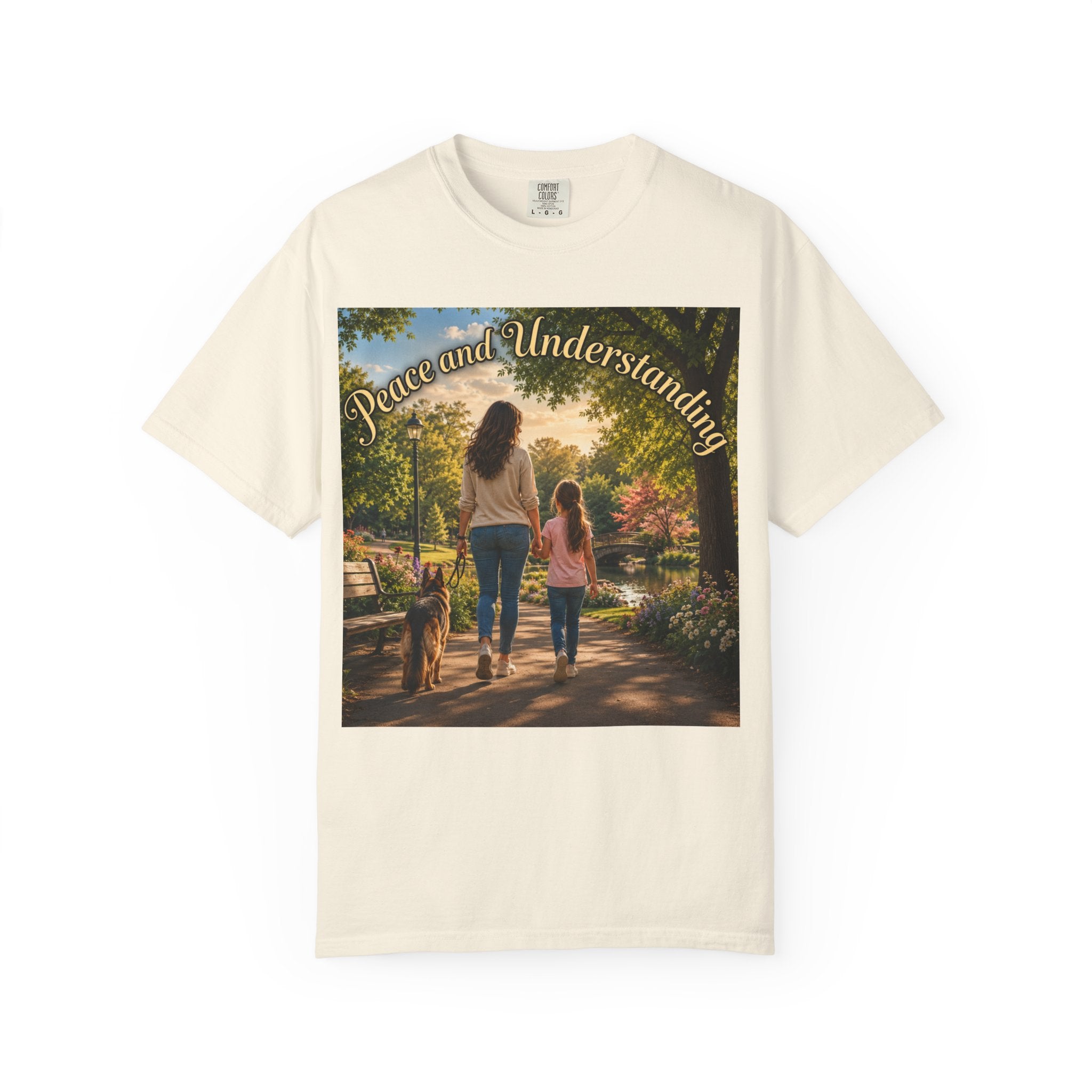 Peace and Understanding T-Shirt — Mom & Daughter Stroll Graphic Tee