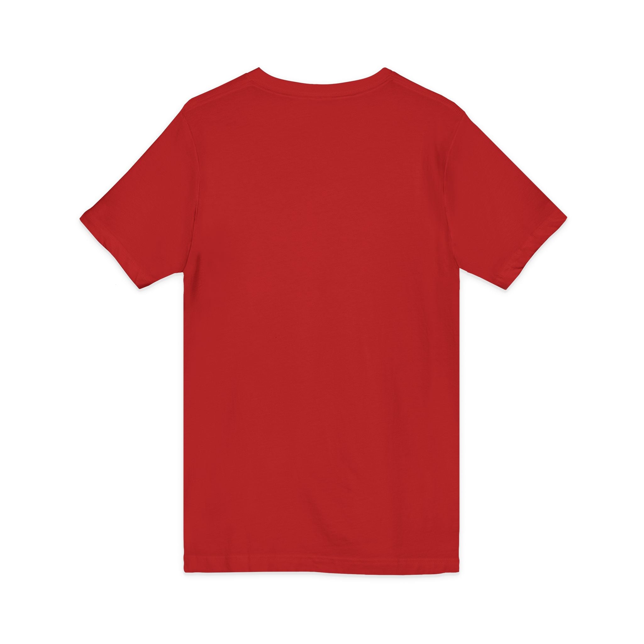 Christian Faith V-Neck Tee — "For God So Loved" Cross & Scripture