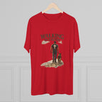 Walking in Faith T-Shirt — Christian Faith Tee with Man & Dog Graphic