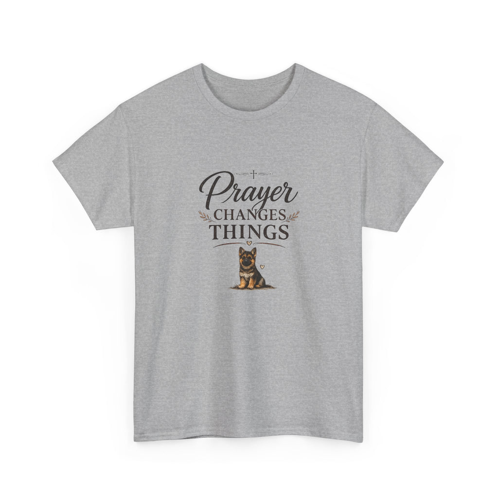 Prayer Changes Things T‑Shirt — Christian Dog Lover Faith Tee