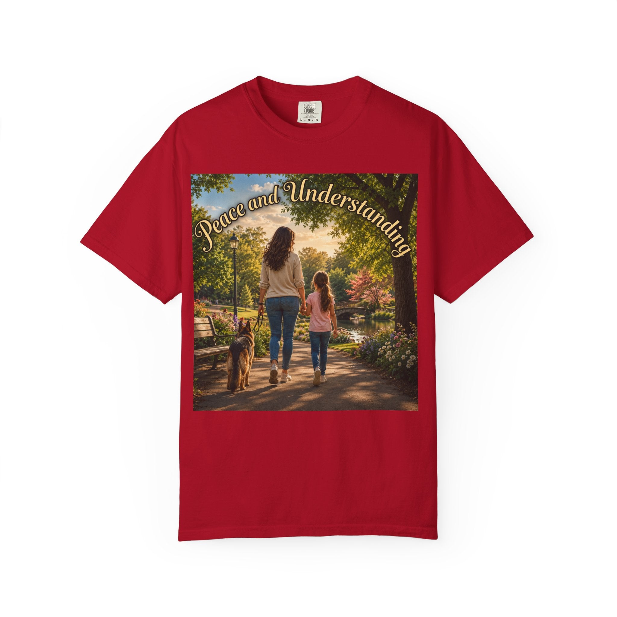 Peace and Understanding T-Shirt — Mom & Daughter Stroll Graphic Tee