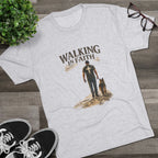 Walking in Faith T-Shirt — Christian Faith Tee with Man & Dog Graphic