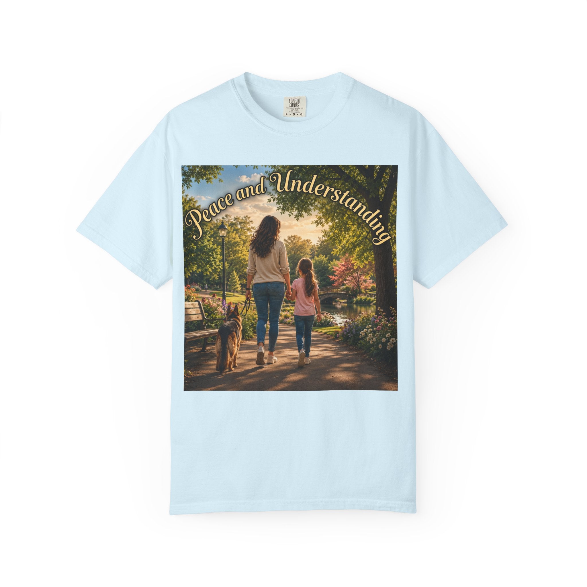 Peace and Understanding T-Shirt — Mom & Daughter Stroll Graphic Tee
