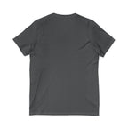 Christian Faith V-Neck Tee — "For God So Loved" Cross & Scripture
