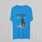 Walking in Faith T-Shirt — Christian Faith Tee with Man & Dog Graphic