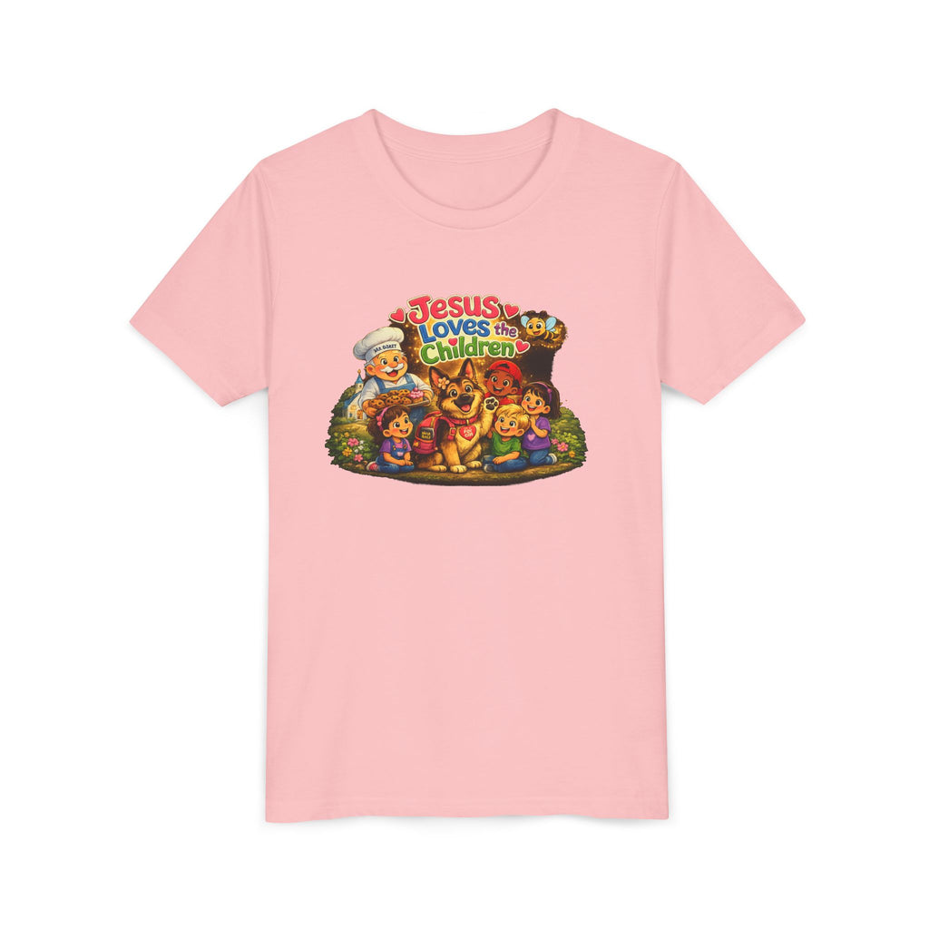 Youth Tee - "Jesus Loves the Children" Cute Christian Kids Shirt