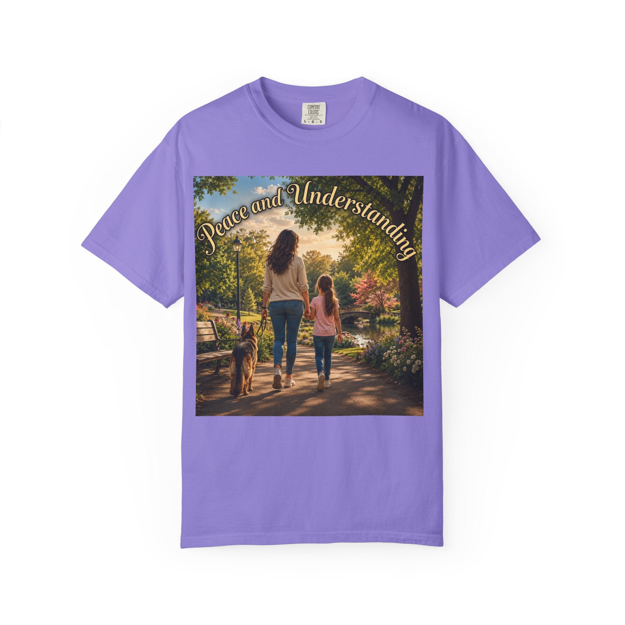 Peace and Understanding T-Shirt — Mom & Daughter Stroll Graphic Tee