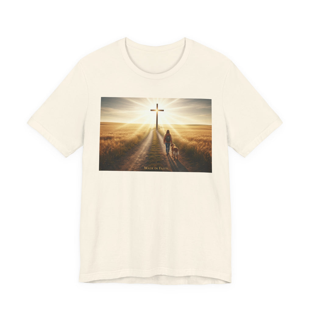 Christian Cross Sunrise Tee — Faith Journey T‑Shirt