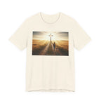 Christian Cross Sunrise Tee — Faith Journey T‑Shirt