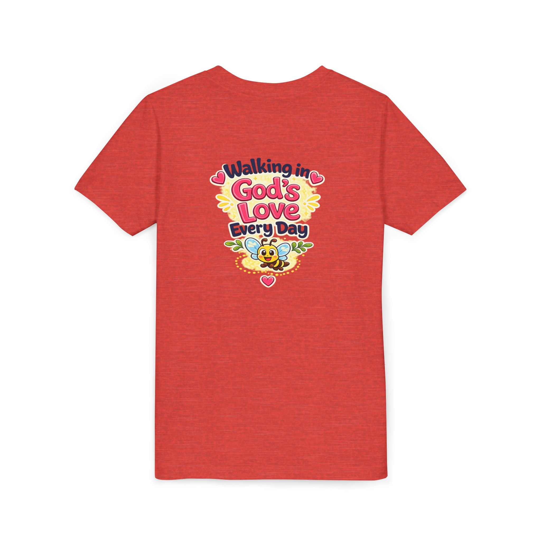Youth Tee — "Hope Hollow" Christian Kids Shirt with Cute Puppy & "Walking in God's Love Every Day" Design