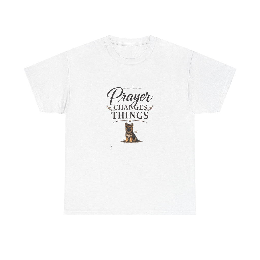 Prayer Changes Things T‑Shirt — Christian Dog Lover Faith Tee