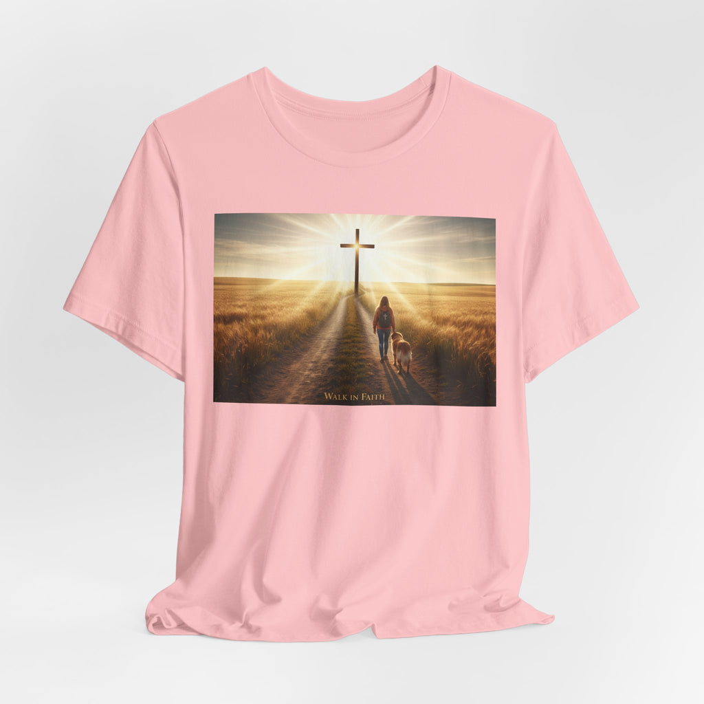 Christian Cross Sunrise Tee — Faith Journey T‑Shirt