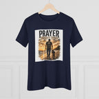 Prayer Changes Things Women’s Tee — Inspirational Christian Faith Shirt (Father & Child Sunset Design)