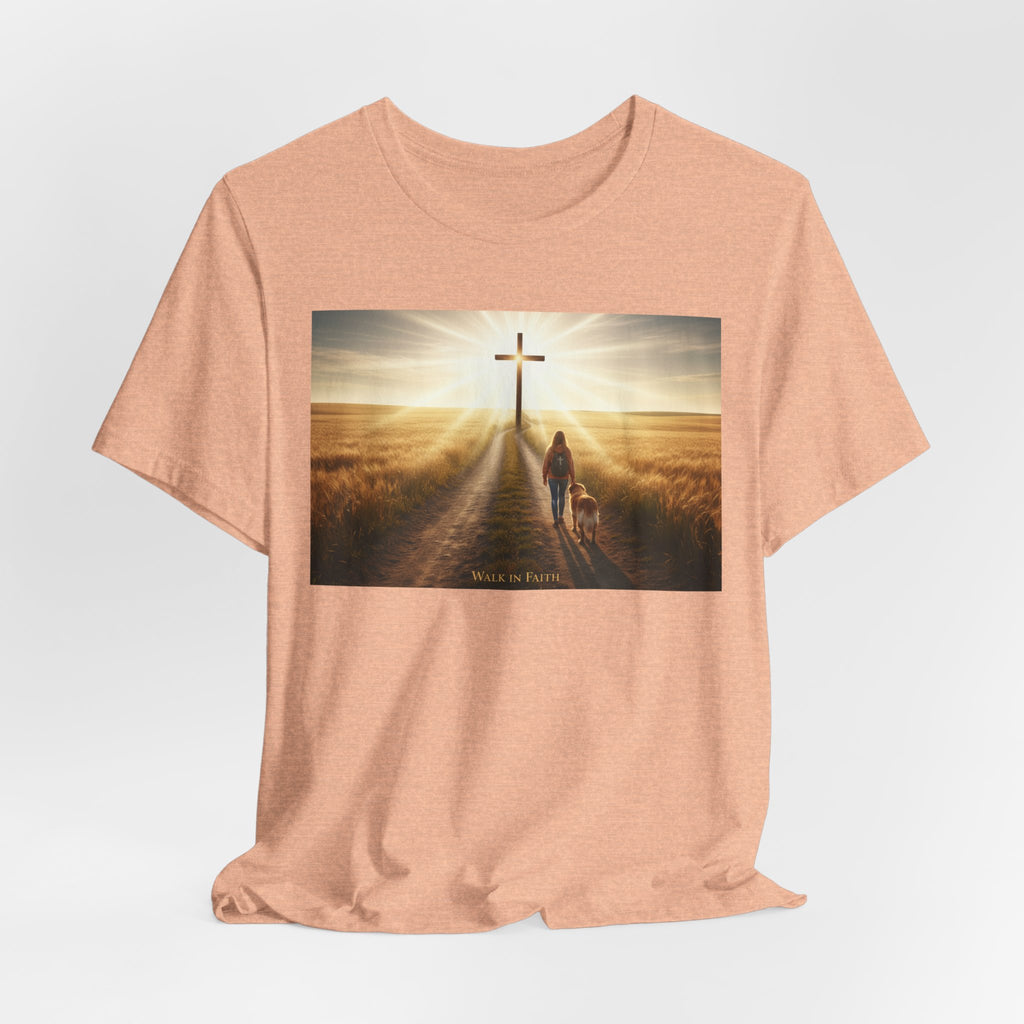 Christian Cross Sunrise Tee — Faith Journey T‑Shirt