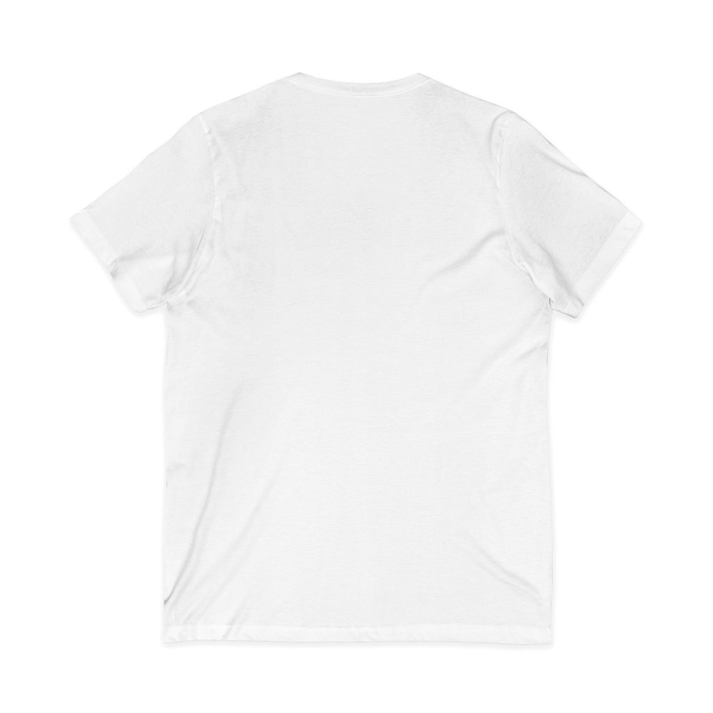Christian Faith V-Neck Tee — "For God So Loved" Cross & Scripture