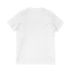 Christian Faith V-Neck Tee — "For God So Loved" Cross & Scripture