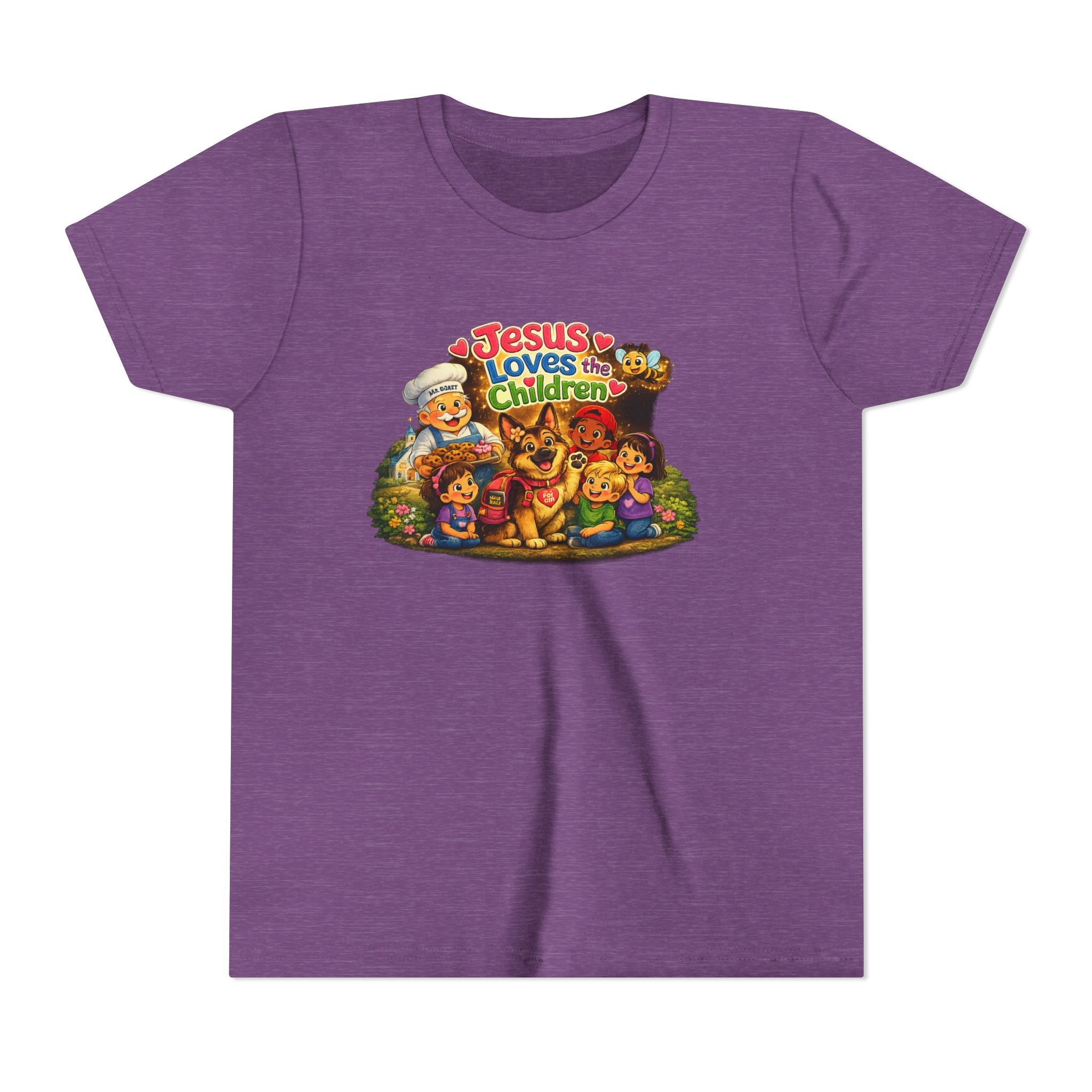 Youth Tee - "Jesus Loves the Children" Cute Christian Kids Shirt