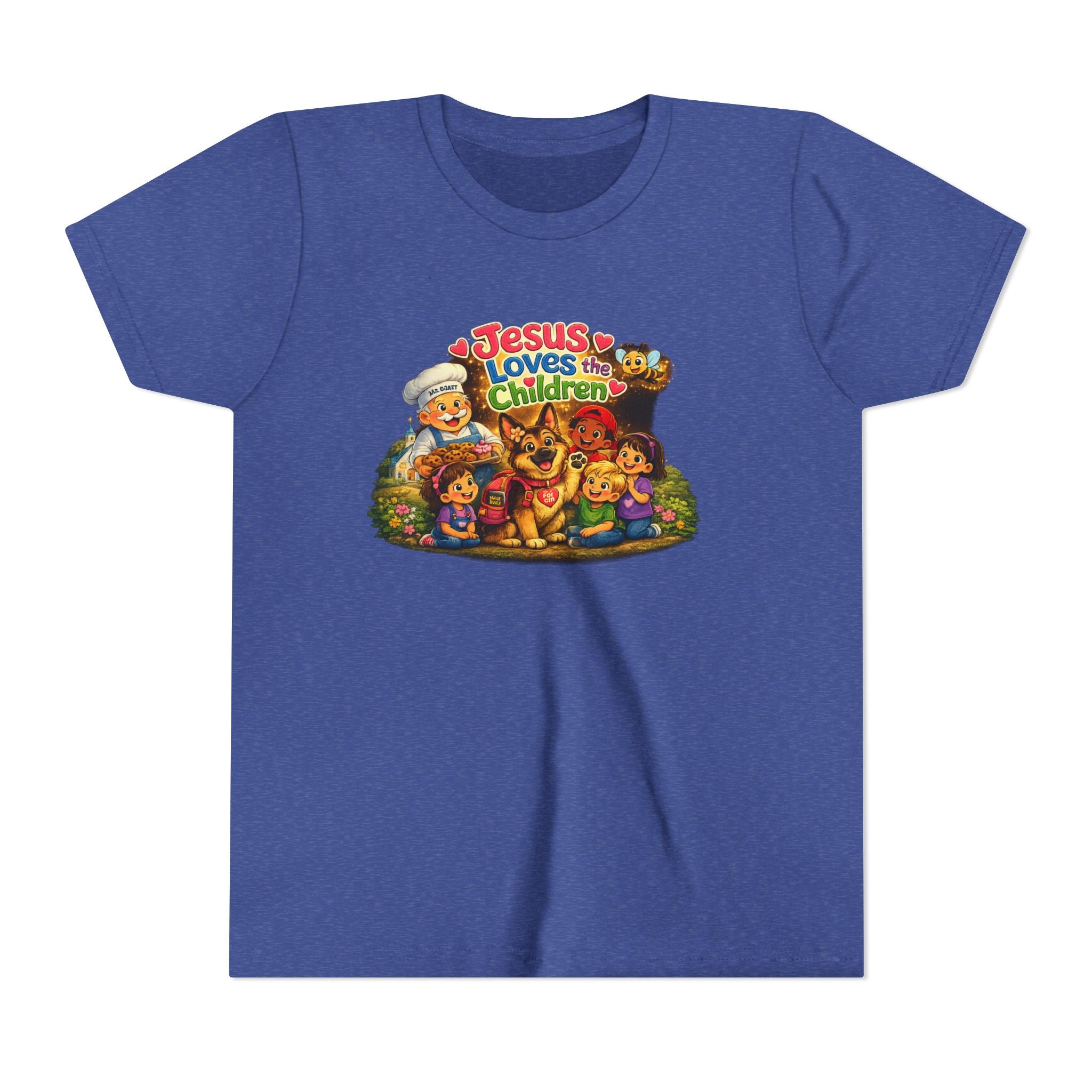 Youth Tee - "Jesus Loves the Children" Cute Christian Kids Shirt