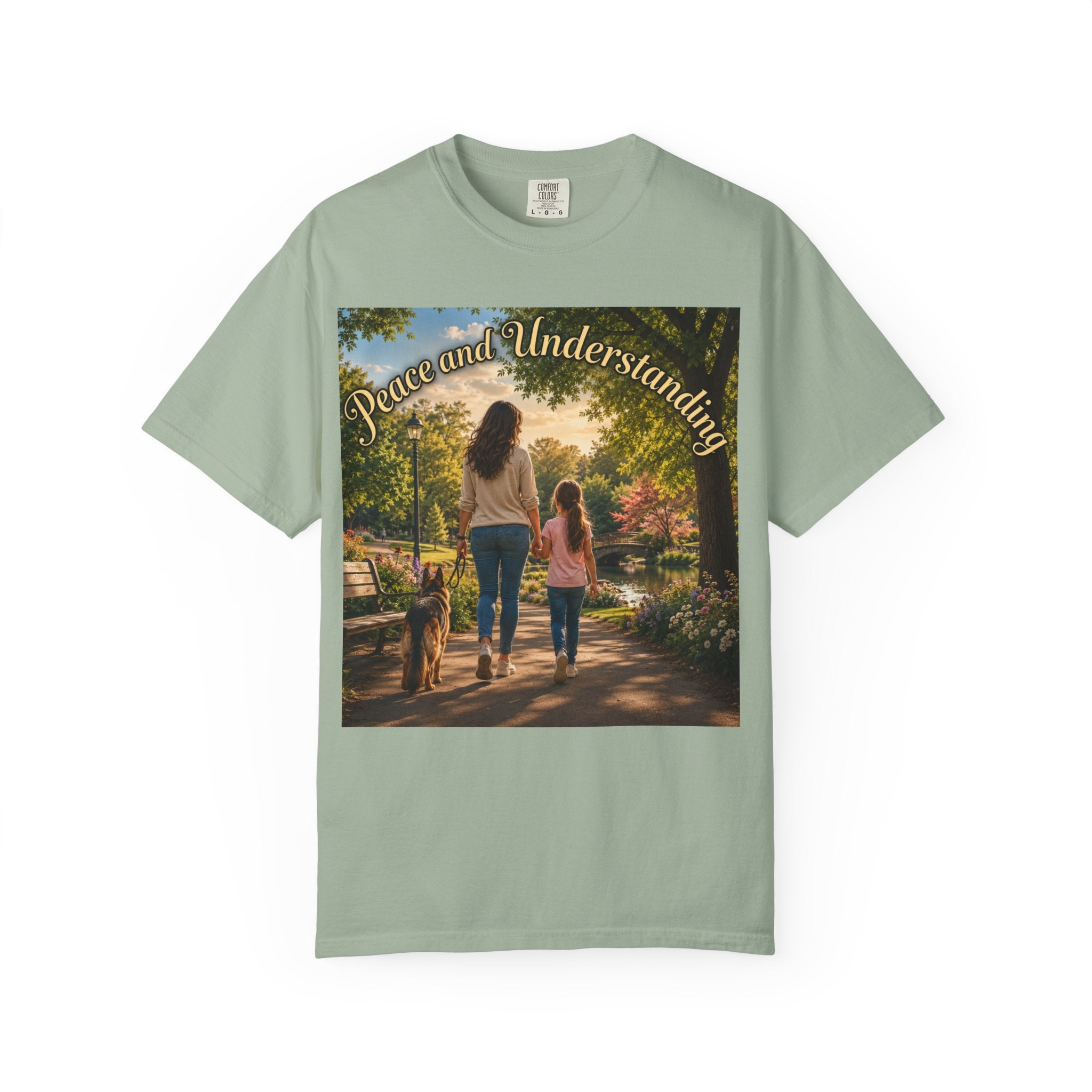 Peace and Understanding T-Shirt — Mom & Daughter Stroll Graphic Tee