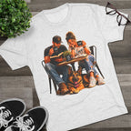 Couple Coffee Date T-Shirt with Dog — 'Love' Café Vibe Tee