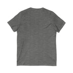 Christian Faith V-Neck Tee — "For God So Loved" Cross & Scripture
