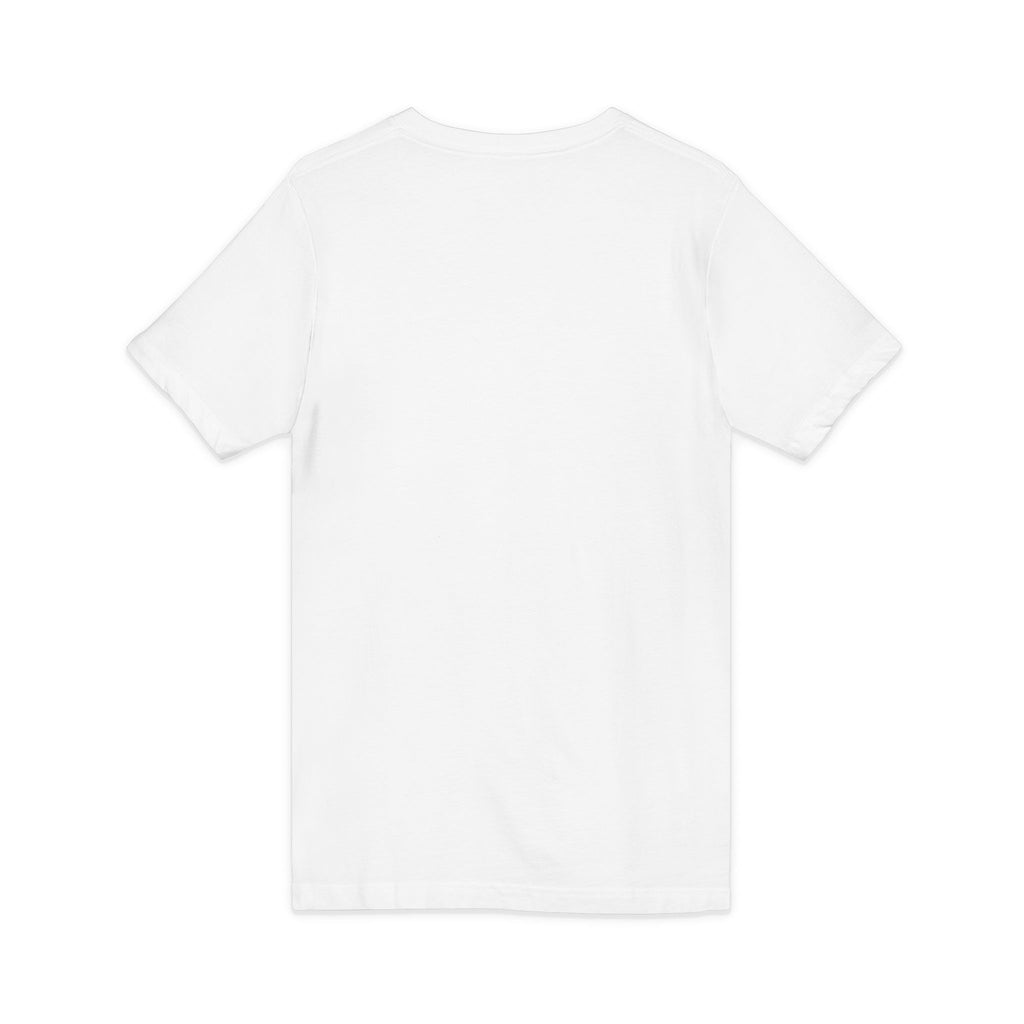 Christian Faith V-Neck Tee — "For God So Loved" Cross & Scripture