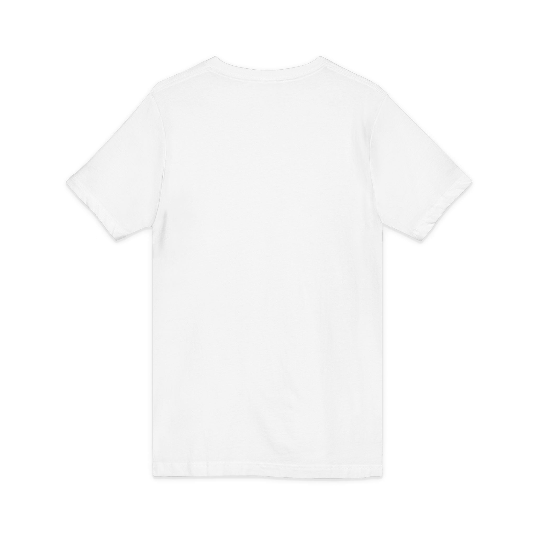 Christian Faith V-Neck Tee — "For God So Loved" Cross & Scripture