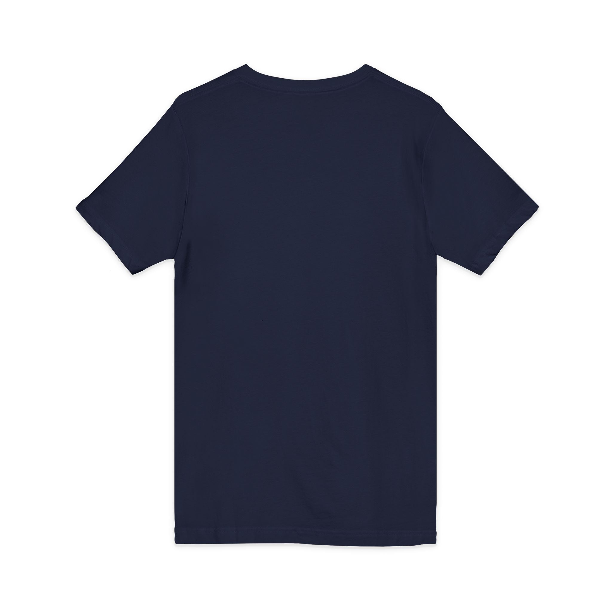 Christian Faith V-Neck Tee — "For God So Loved" Cross & Scripture
