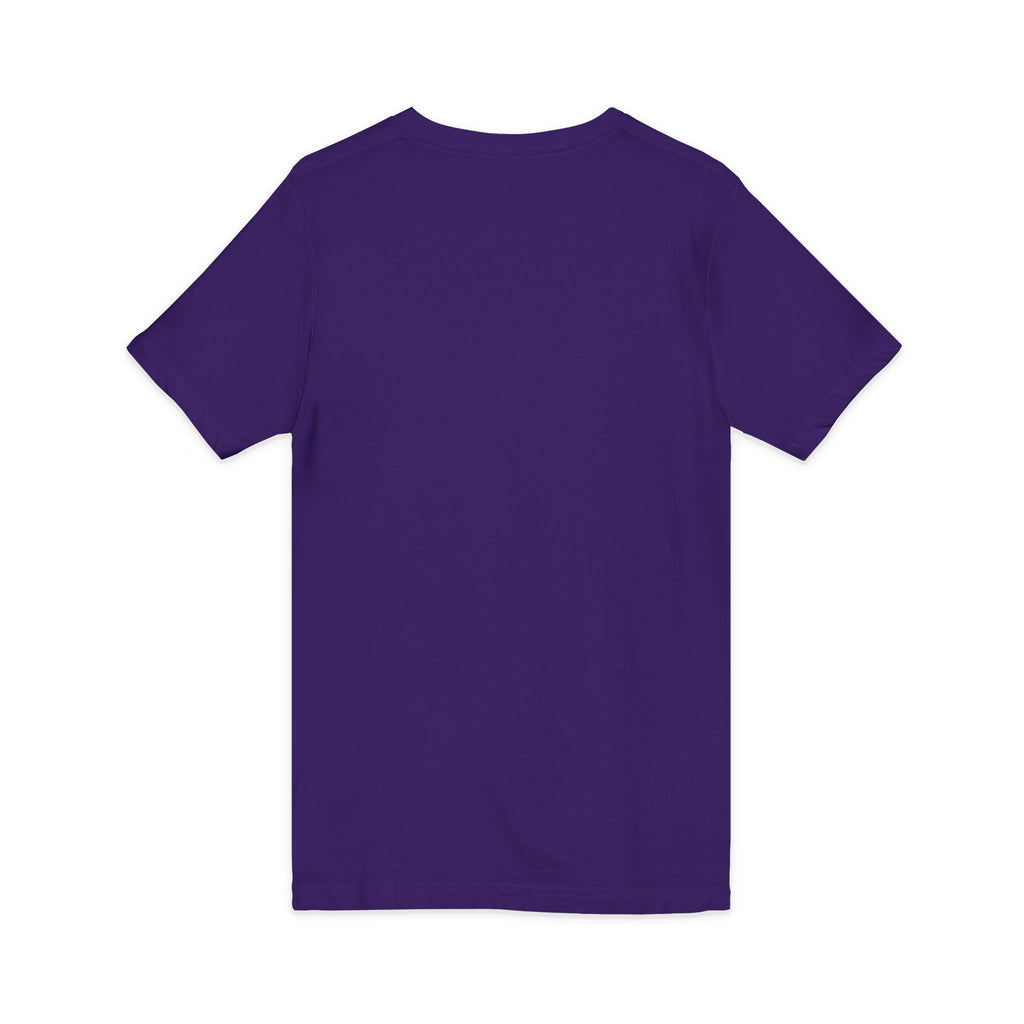 Christian Faith V-Neck Tee — "For God So Loved" Cross & Scripture