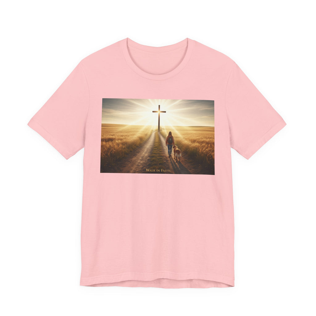 Christian Cross Sunrise Tee — Faith Journey T‑Shirt