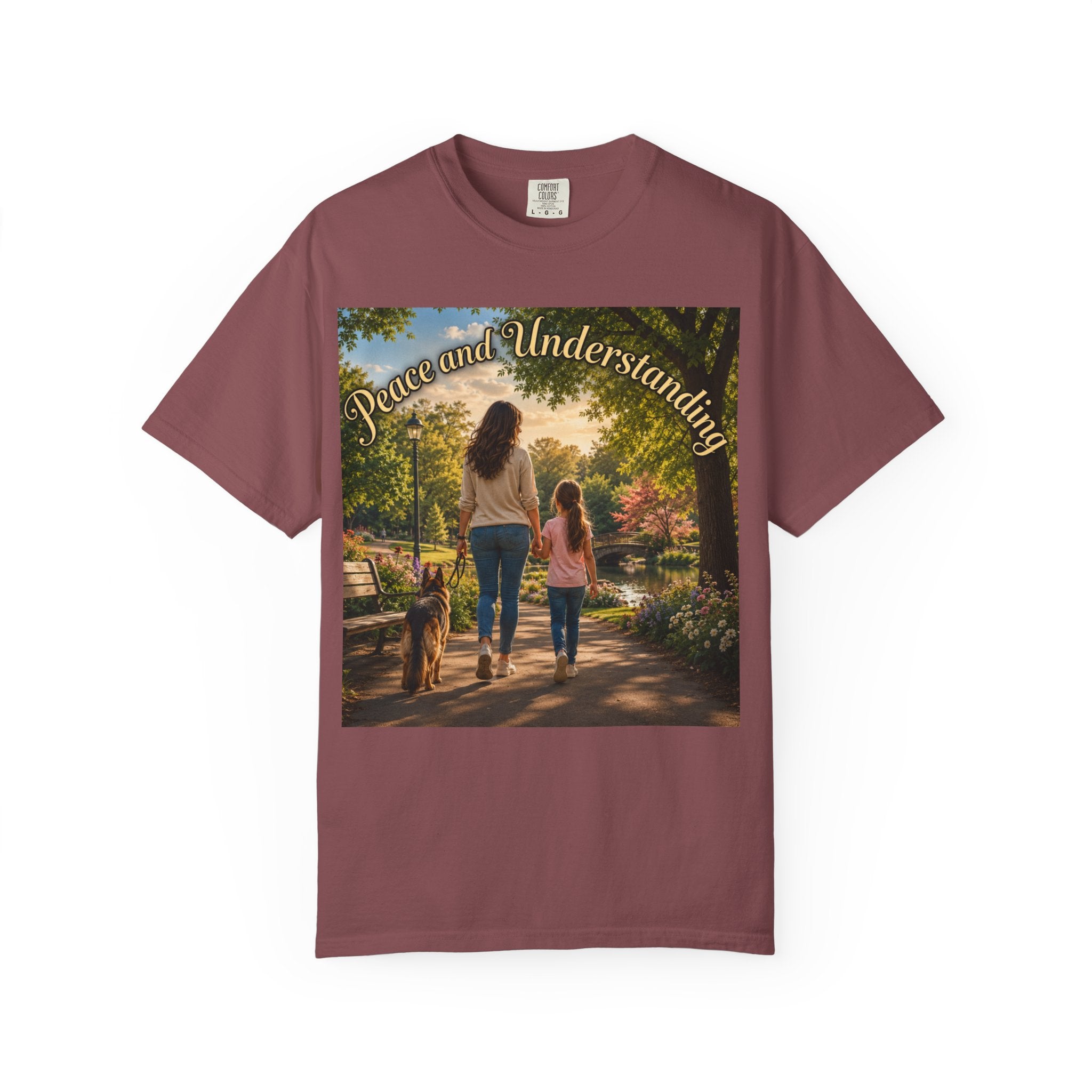 Peace and Understanding T-Shirt — Mom & Daughter Stroll Graphic Tee