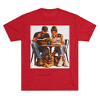 Couple Coffee Date T-Shirt with Dog — 'Love' Café Vibe Tee