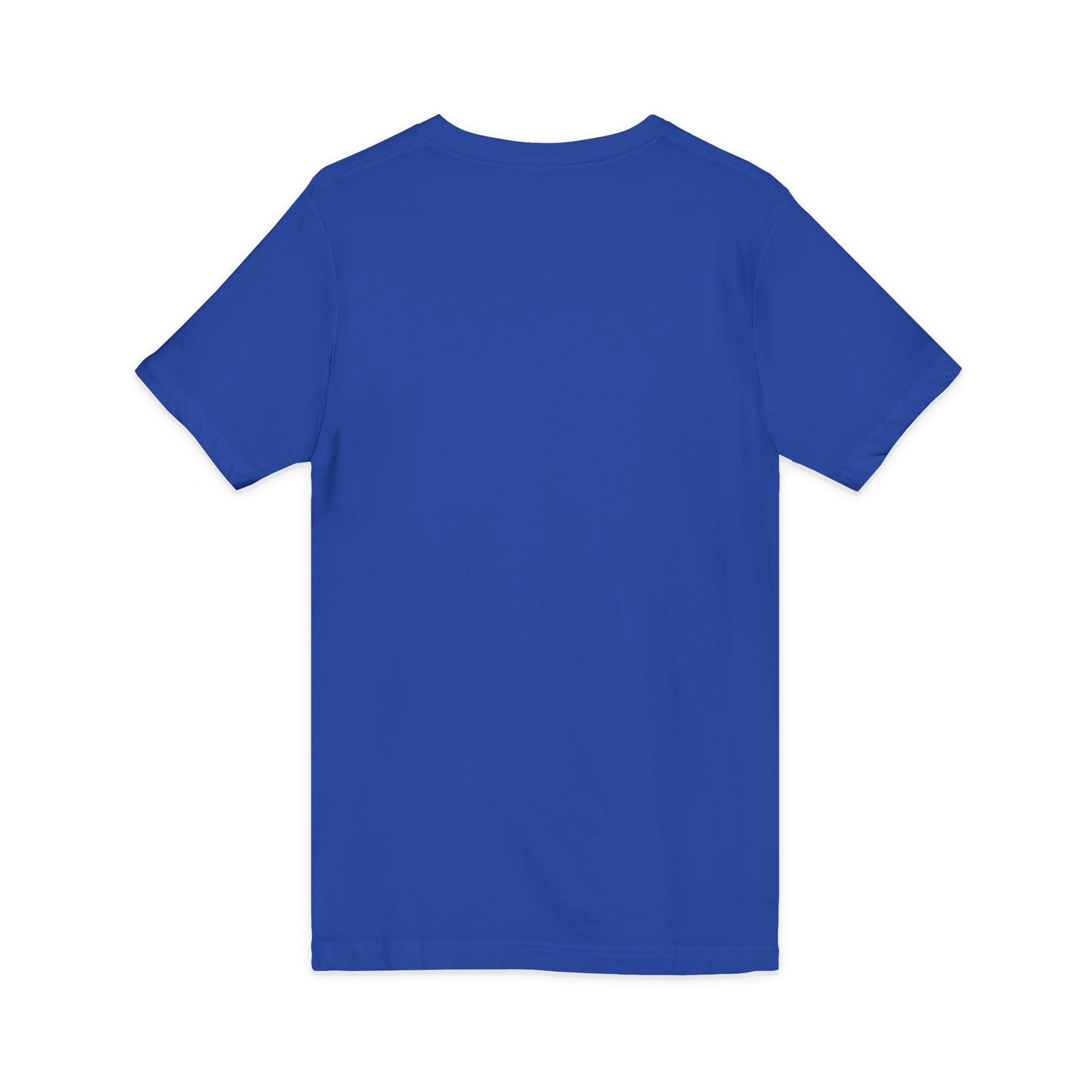 Christian Faith V-Neck Tee — "For God So Loved" Cross & Scripture