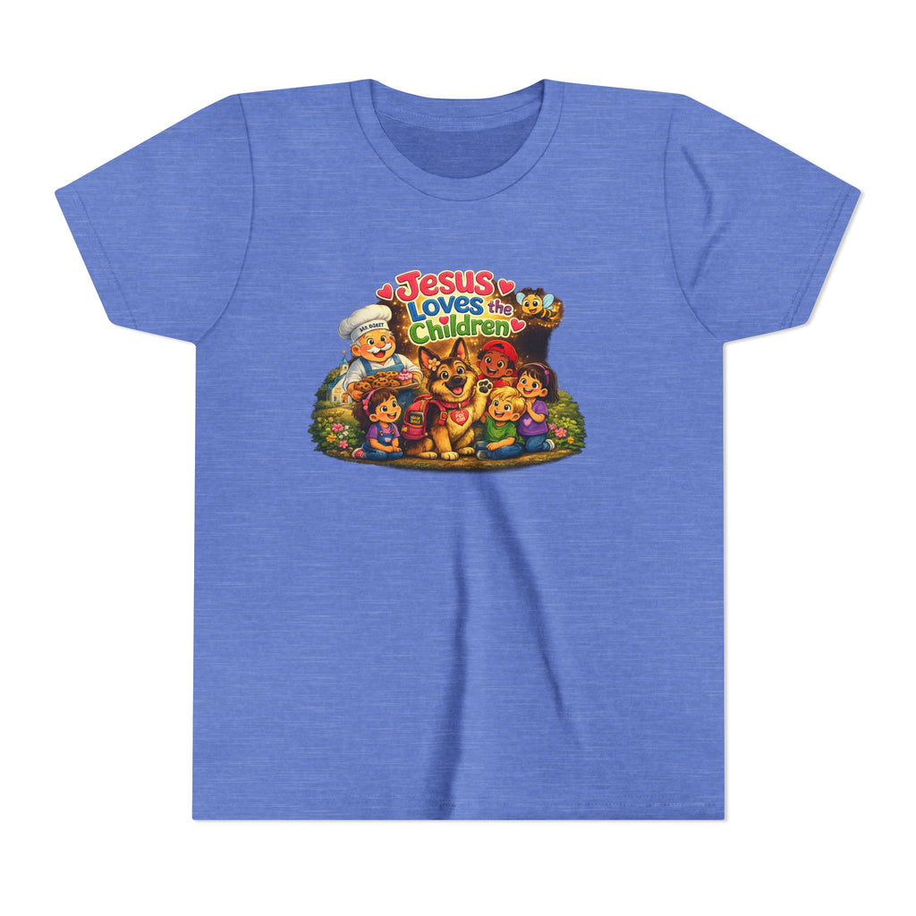 Youth Tee - "Jesus Loves the Children" Cute Christian Kids Shirt