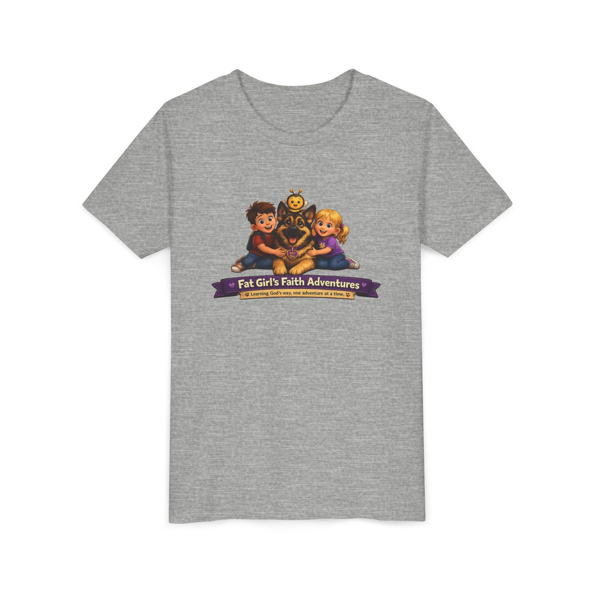 Youth Tee – “Fat Girl’s Faith Adventures” Kids Christian Adventure T‑Shirt