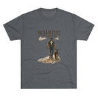 Walking in Faith T-Shirt — Christian Faith Tee with Man & Dog Graphic