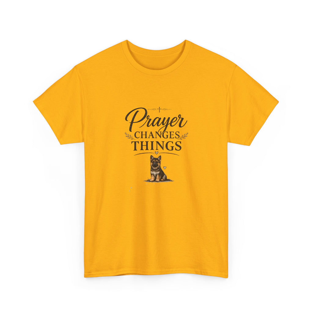 Prayer Changes Things T‑Shirt — Christian Dog Lover Faith Tee
