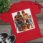 Couple Coffee Date T-Shirt with Dog — 'Love' Café Vibe Tee