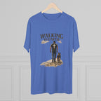 Walking in Faith T-Shirt — Christian Faith Tee with Man & Dog Graphic