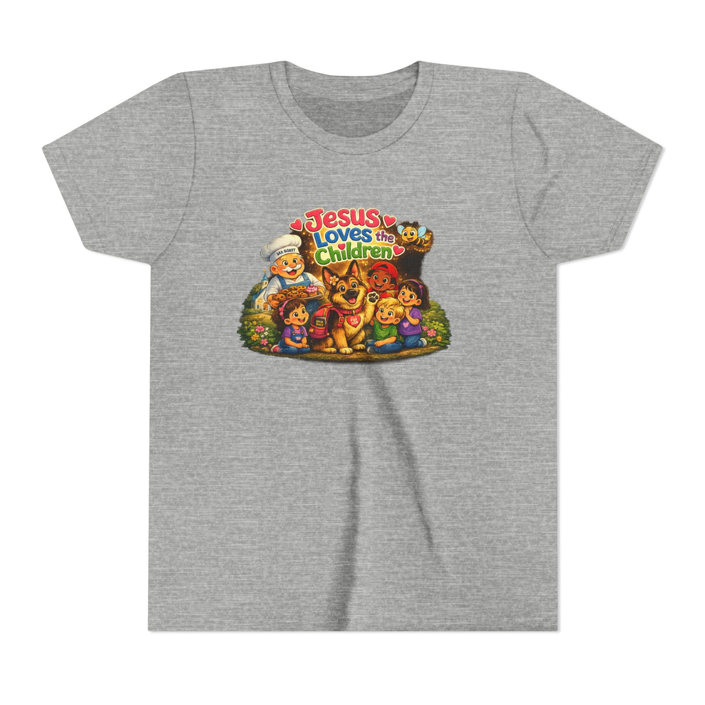 Youth Tee - "Jesus Loves the Children" Cute Christian Kids Shirt