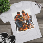Couple Coffee Date T-Shirt with Dog — 'Love' Café Vibe Tee