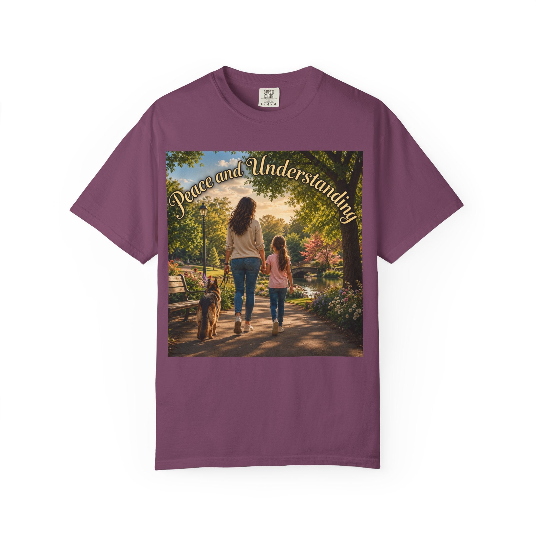 Peace and Understanding T-Shirt — Mom & Daughter Stroll Graphic Tee
