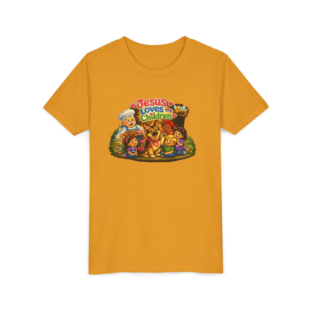 Youth Tee - "Jesus Loves the Children" Cute Christian Kids Shirt