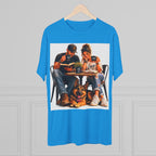 Couple Coffee Date T-Shirt with Dog — 'Love' Café Vibe Tee