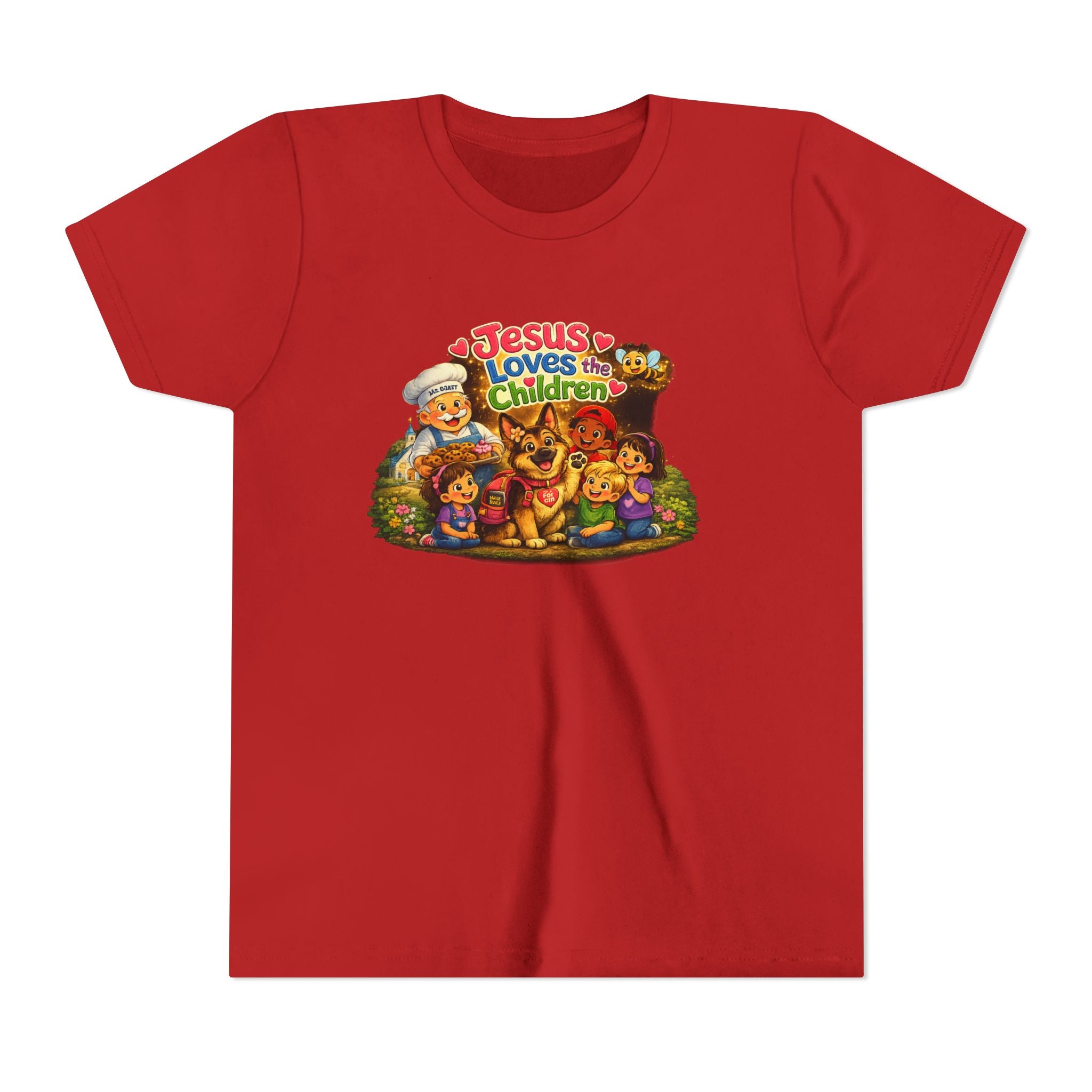 Youth Tee - "Jesus Loves the Children" Cute Christian Kids Shirt