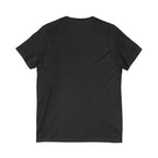 Christian Faith V-Neck Tee — "For God So Loved" Cross & Scripture