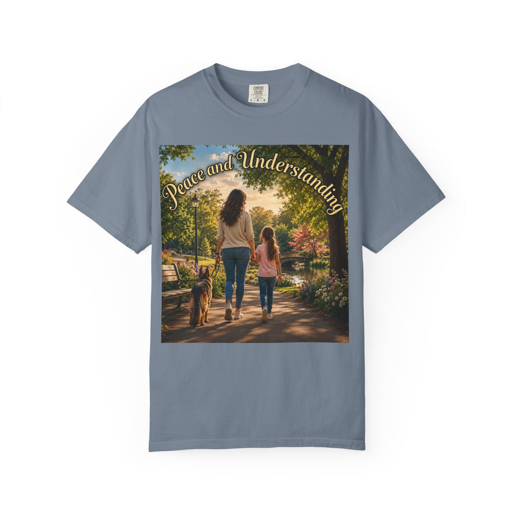 Peace and Understanding T-Shirt — Mom & Daughter Stroll Graphic Tee