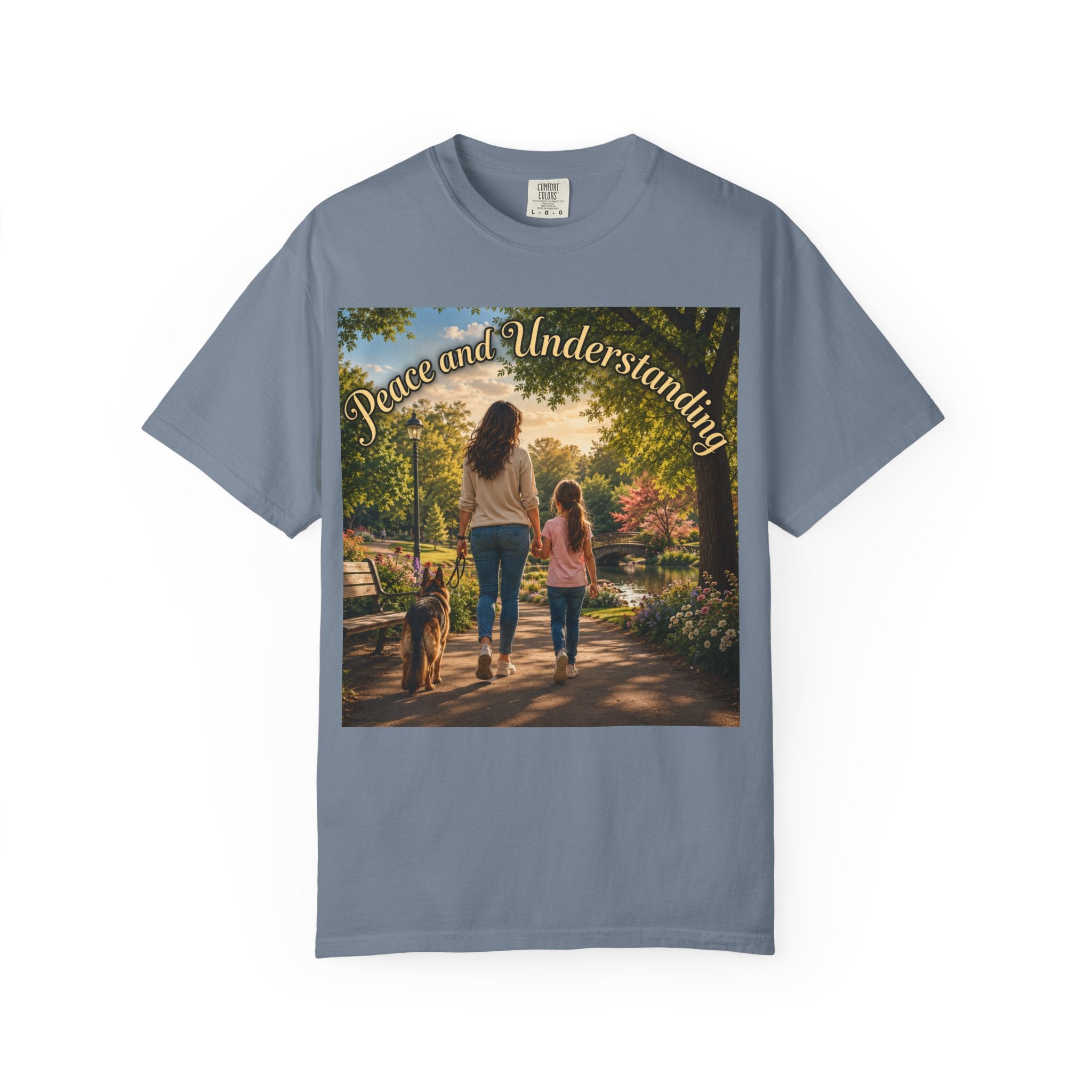 Peace and Understanding T-Shirt — Mom & Daughter Stroll Graphic Tee