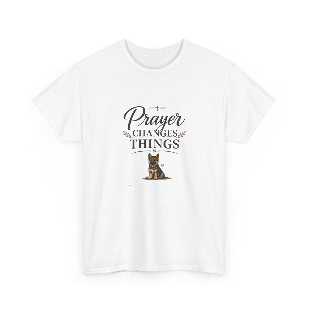 Prayer Changes Things T‑Shirt — Christian Dog Lover Faith Tee